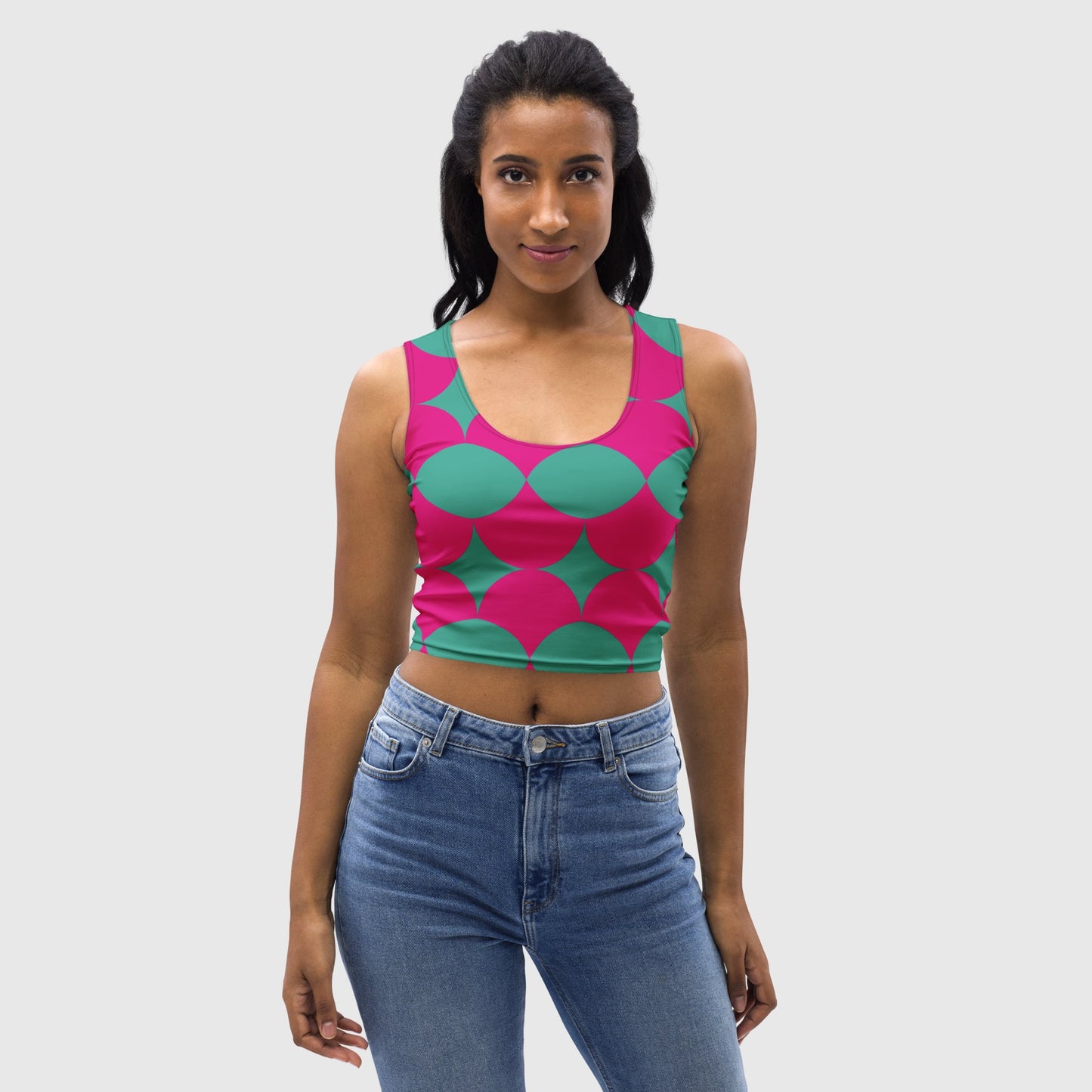 Women's Crop Top, Niagara Crop Top, Body Hugging Fit, Handmade Top, geometric style top, Classic crop top, Casual Crop Top, Fun Tops, Floral Crop Top - PratSN