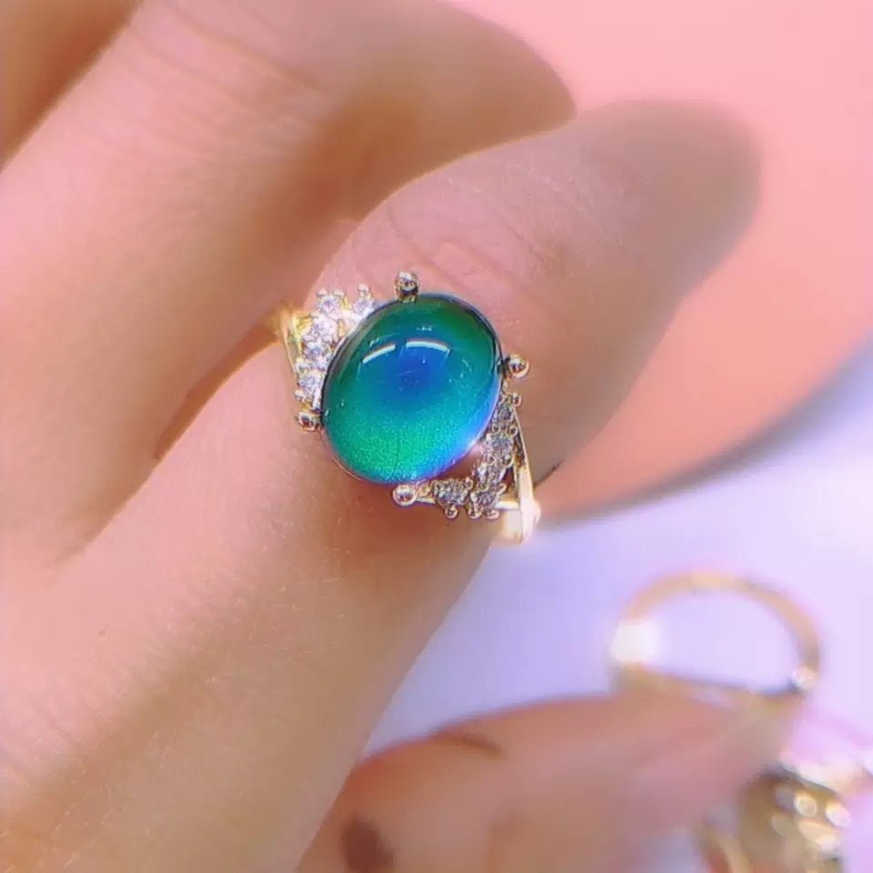 Women's Cross Multi - diamond Temperature Change Color Ring - PratSN