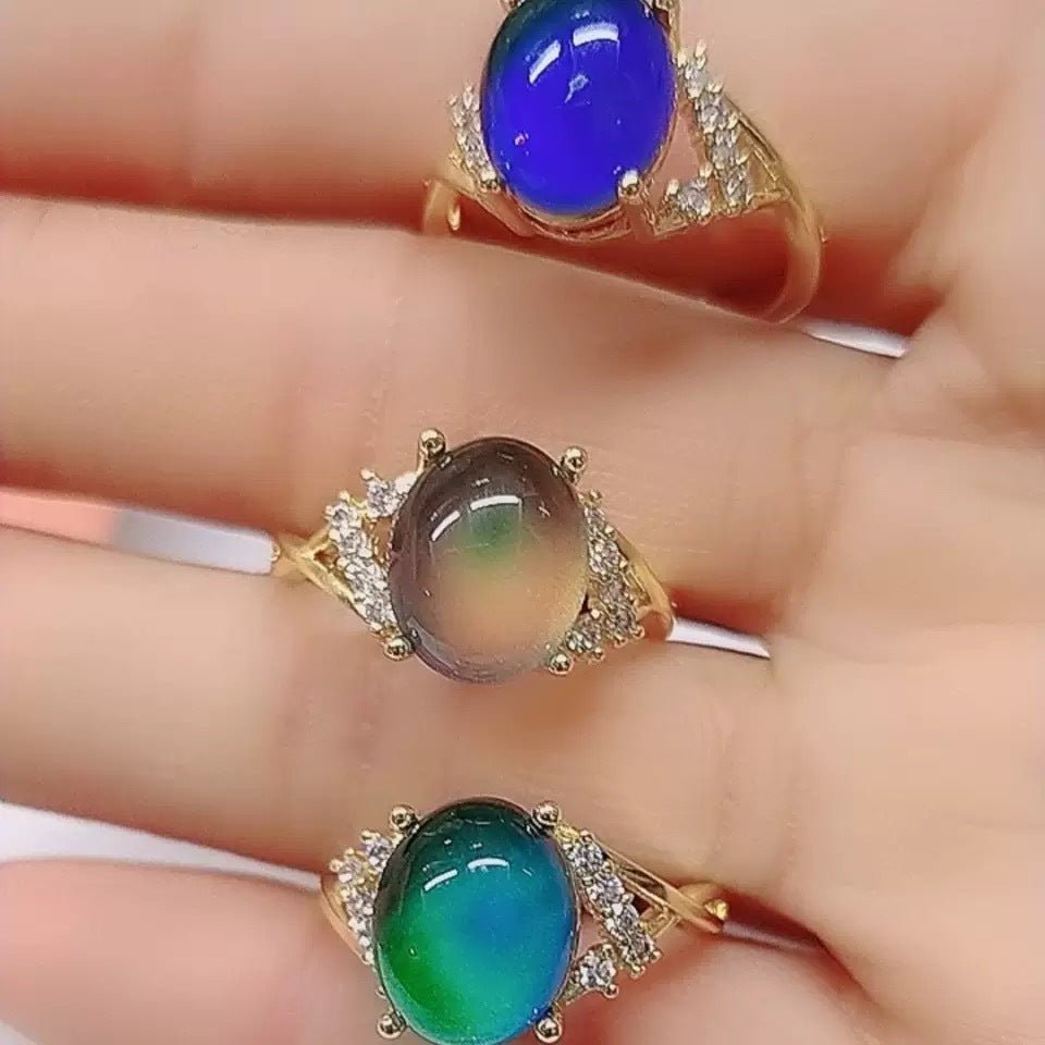 Women's Cross Multi - diamond Temperature Change Color Ring - PratSN