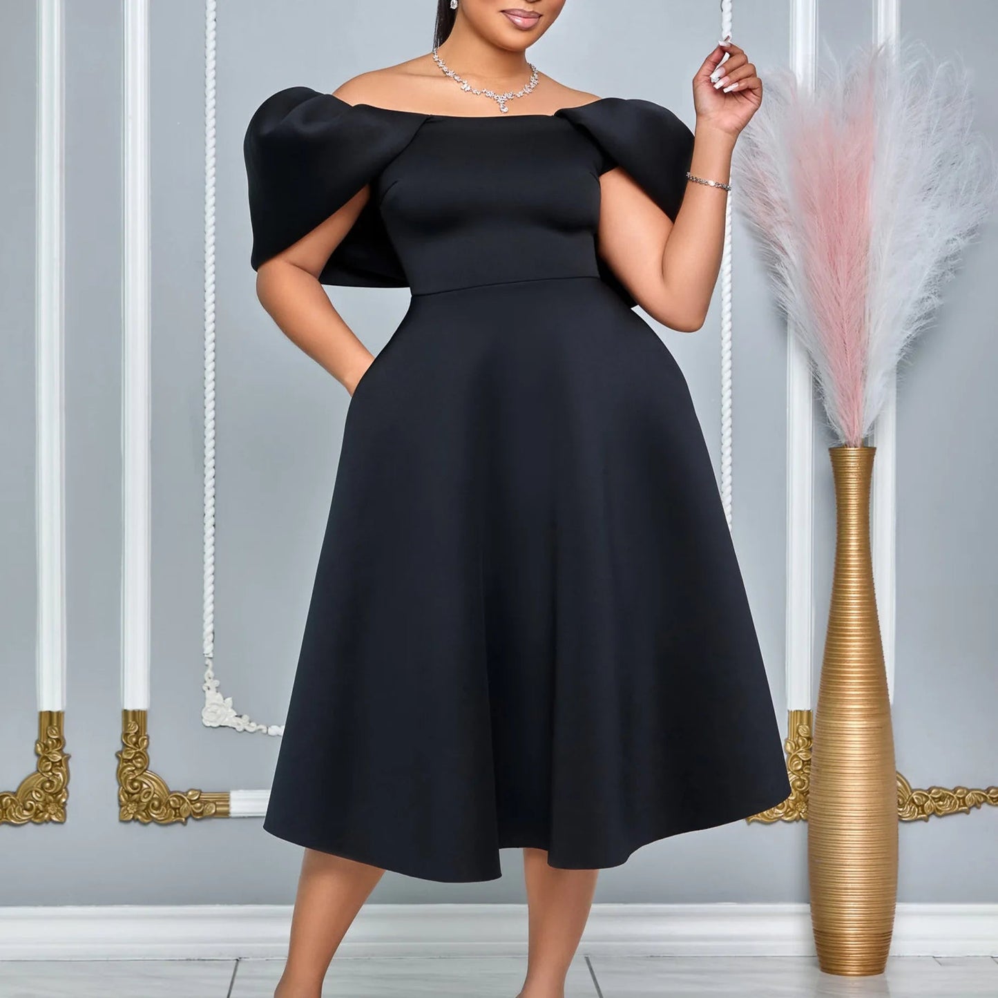 Women's Design Chic Gowns for Women Evening Dresses Elegant Sexy One - shoulder Party Dress Women African Dress - PratSN