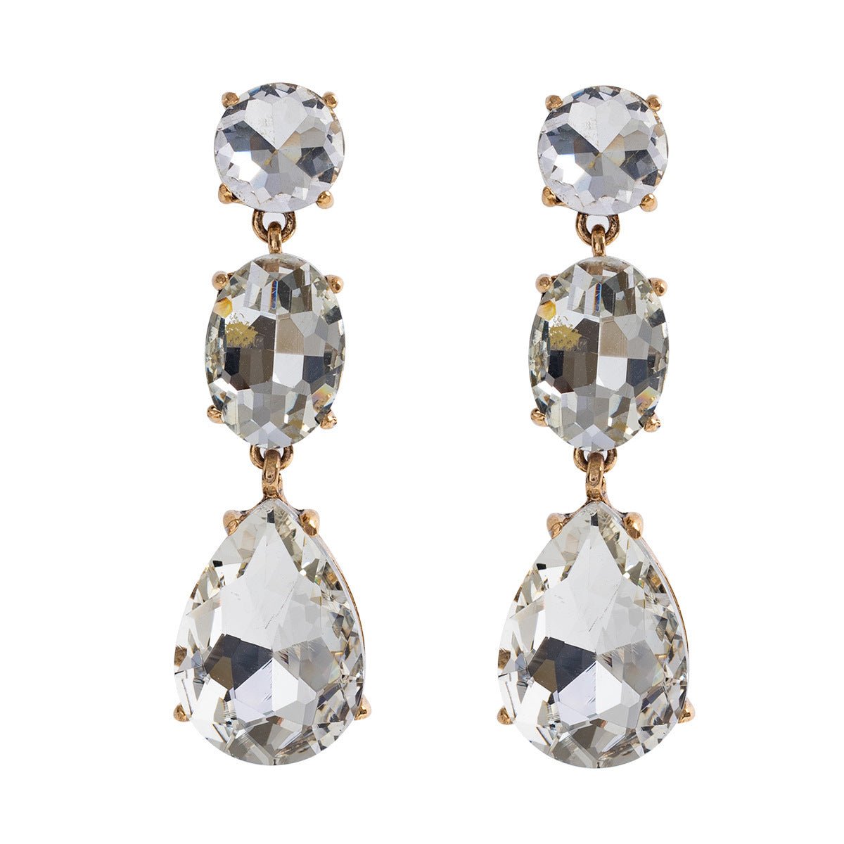 Women's Diamond Earrings, Crystal 4 Color Earrings - PratSN