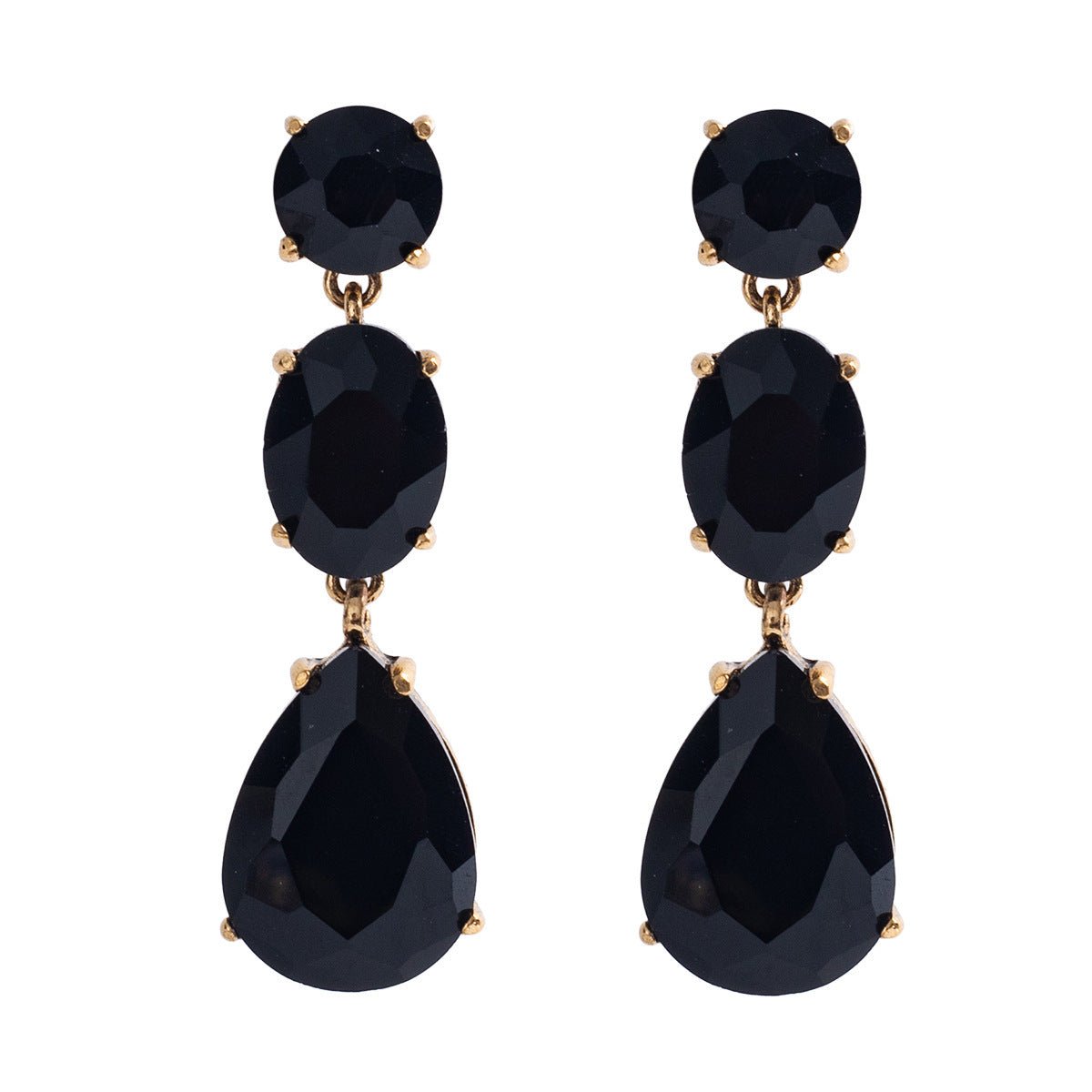 Women's Diamond Earrings, Crystal 4 Color Earrings - PratSN
