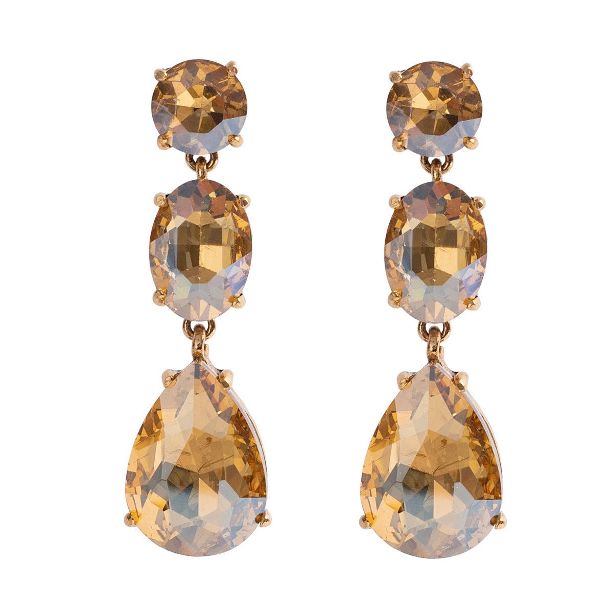 Women's Diamond Earrings, Crystal 4 Color Earrings - PratSN