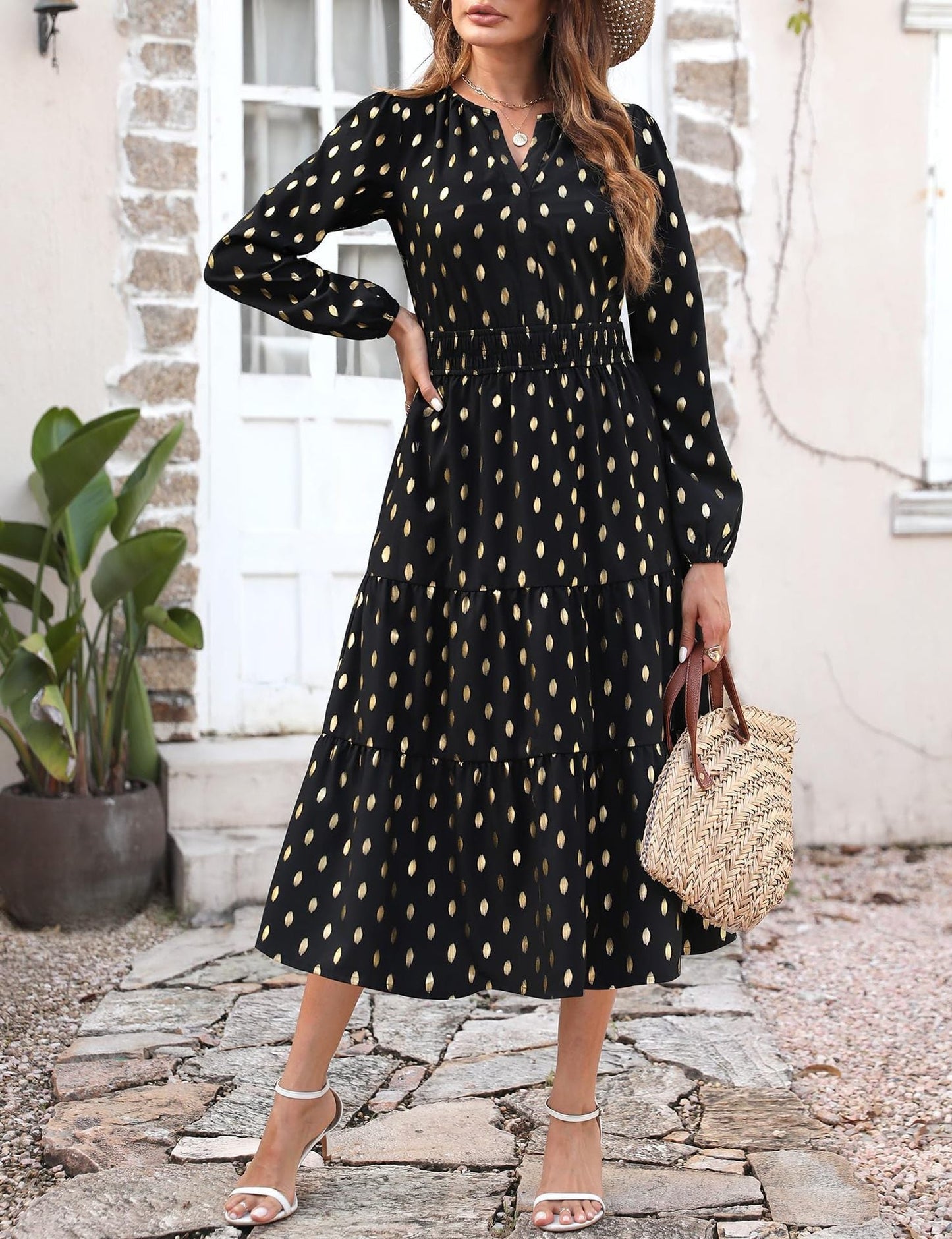 Women's Elegant Bohemian Printed Dress - PratSN