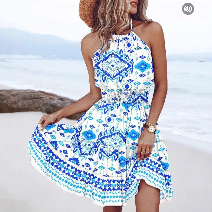 Women's European And American Bohemian Halter neck Dress - PratSN
