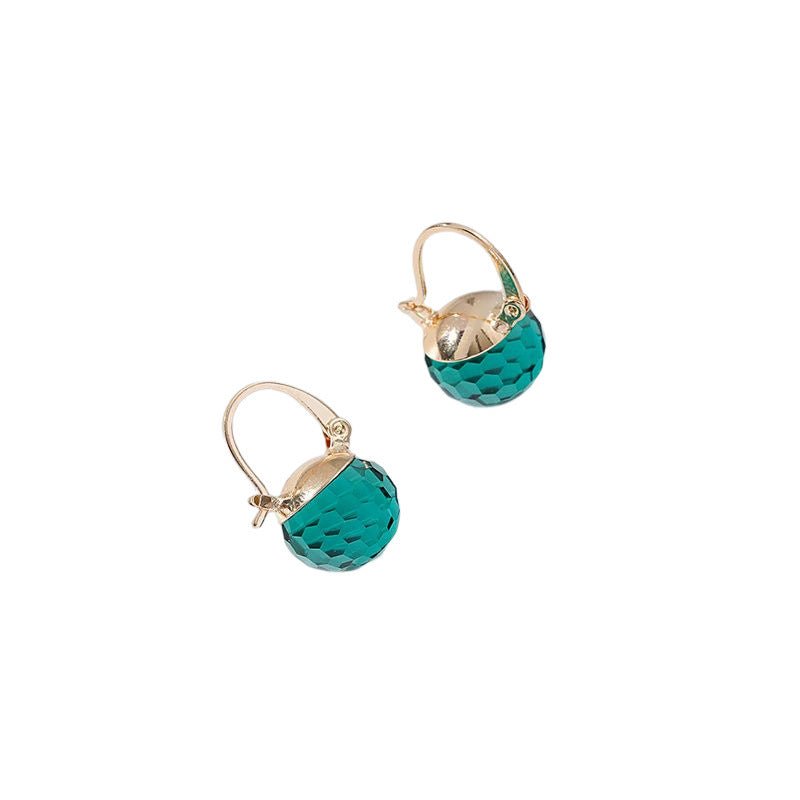 Women's European And American Stylish Round Crystal Ear Clips - PratSN