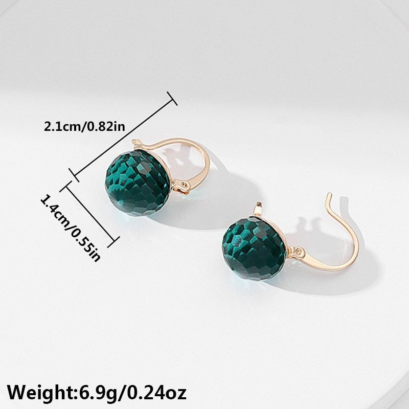 Women's European And American Stylish Round Crystal Ear Clips - PratSN