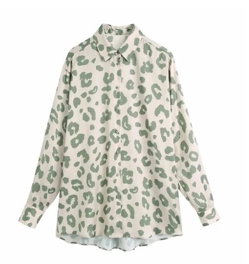 Women's Fabric print loose shirt - PratSN