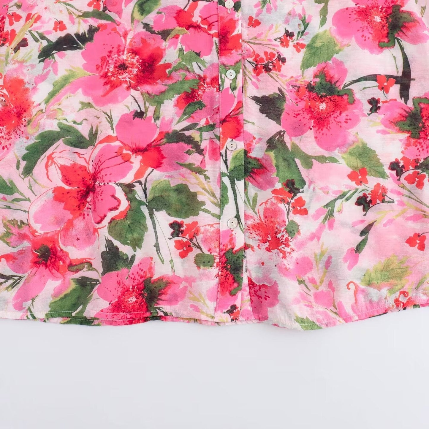Women's Fashion Flower Print Long Sleeve Loose Casual Shirt - PratSN