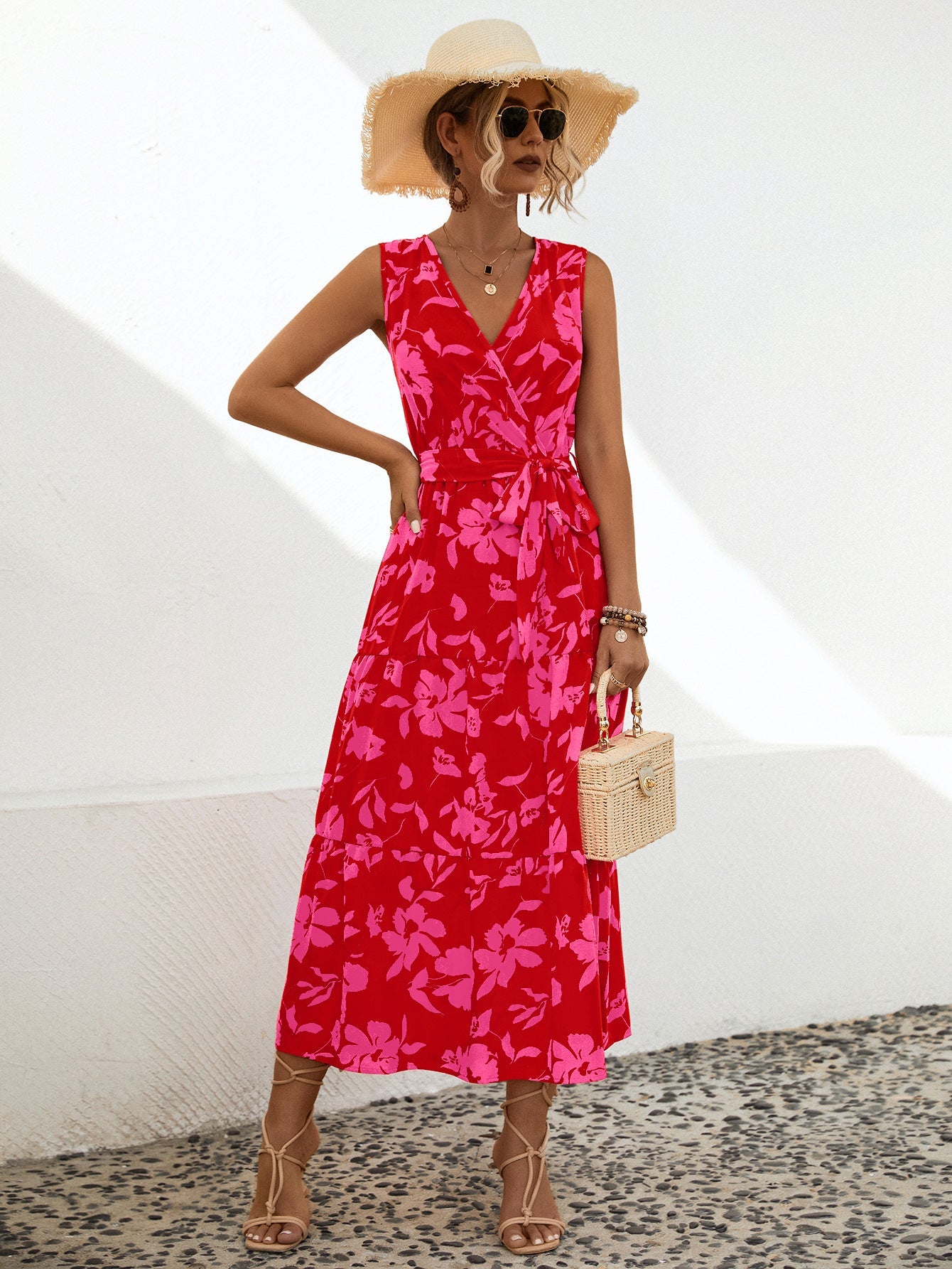 Women's Fashion Temperament Leisure V - neck Dress - PratSN