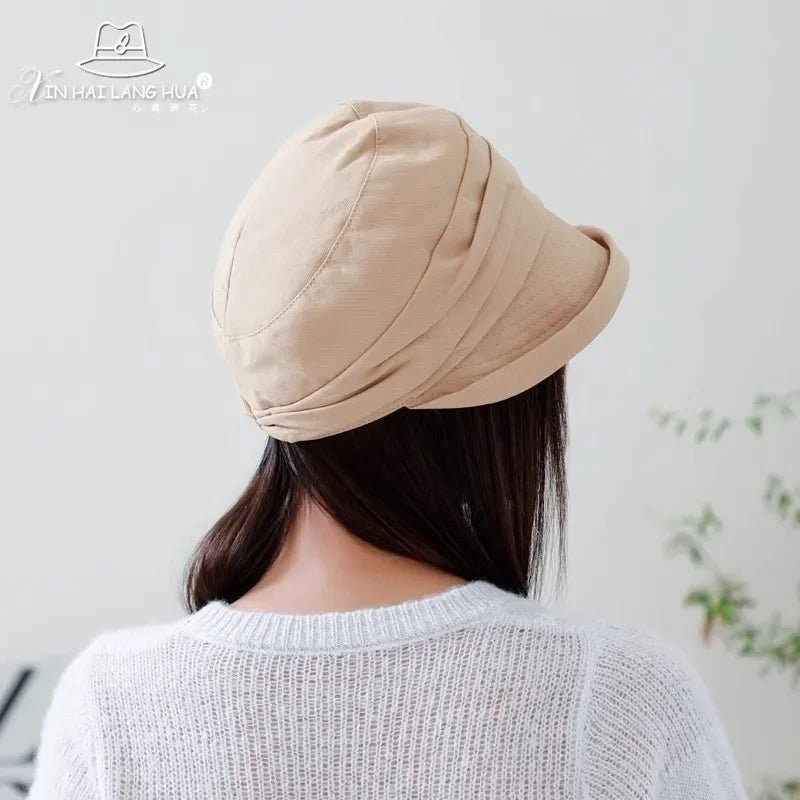 Women's Fashionable Cotton Linen Beret Hat Octagonal Fisherman Cap Spring Summer Casual All Match Bucket Hat Winter Hat - PratSN