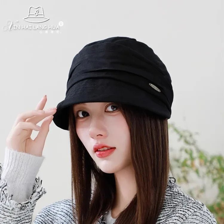 Women's Fashionable Cotton Linen Beret Hat Octagonal Fisherman Cap Spring Summer Casual All Match Bucket Hat Winter Hat - PratSN