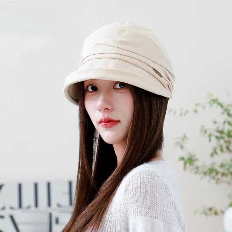 Women's Fashionable Cotton Linen Beret Hat Octagonal Fisherman Cap Spring Summer Casual All Match Bucket Hat Winter Hat - PratSN