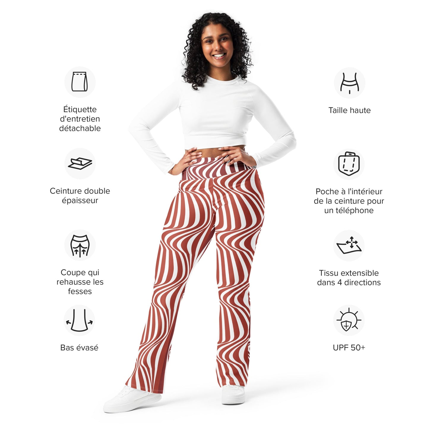 Women's Flare leggings, Tummy Control, Palazzo Pants, Bell Bottom Pants, Yoga Pants - PratSN
