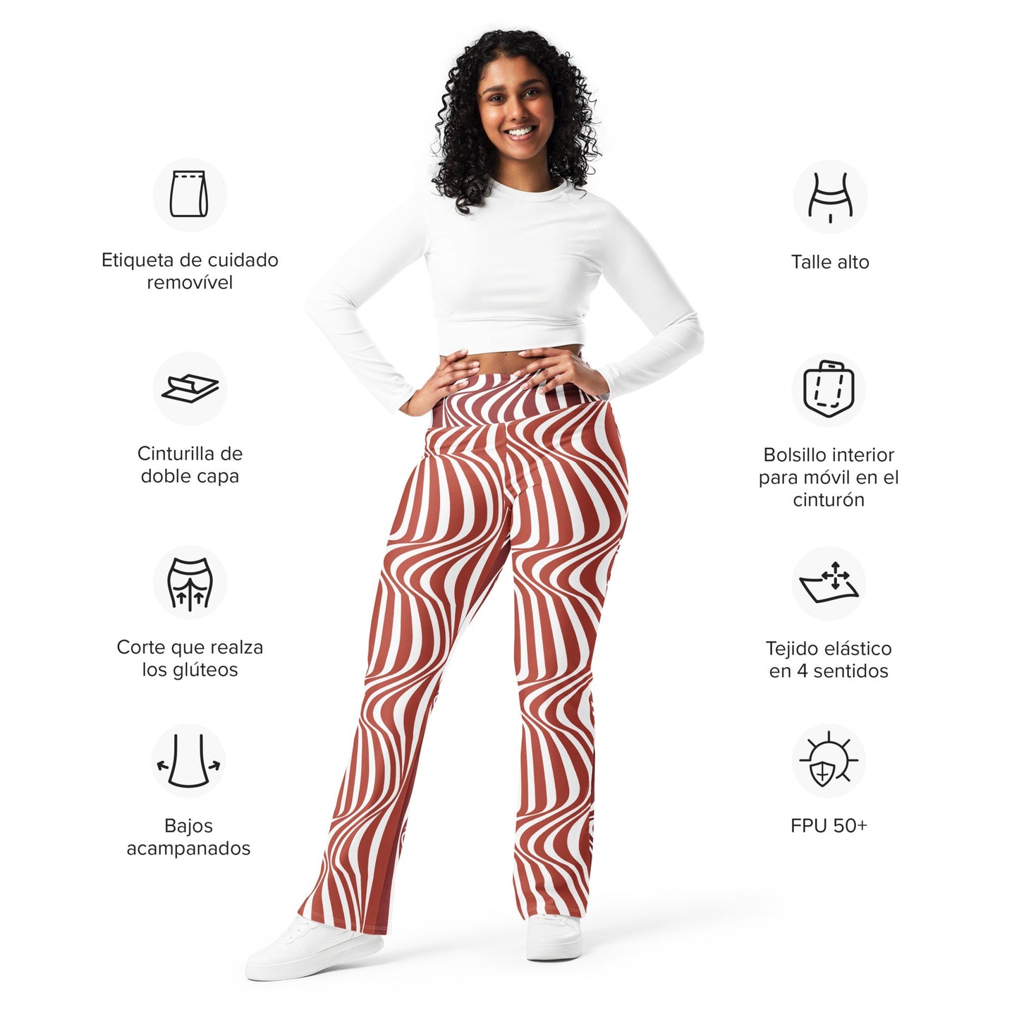 Women's Flare leggings, Tummy Control, Palazzo Pants, Bell Bottom Pants, Yoga Pants - PratSN