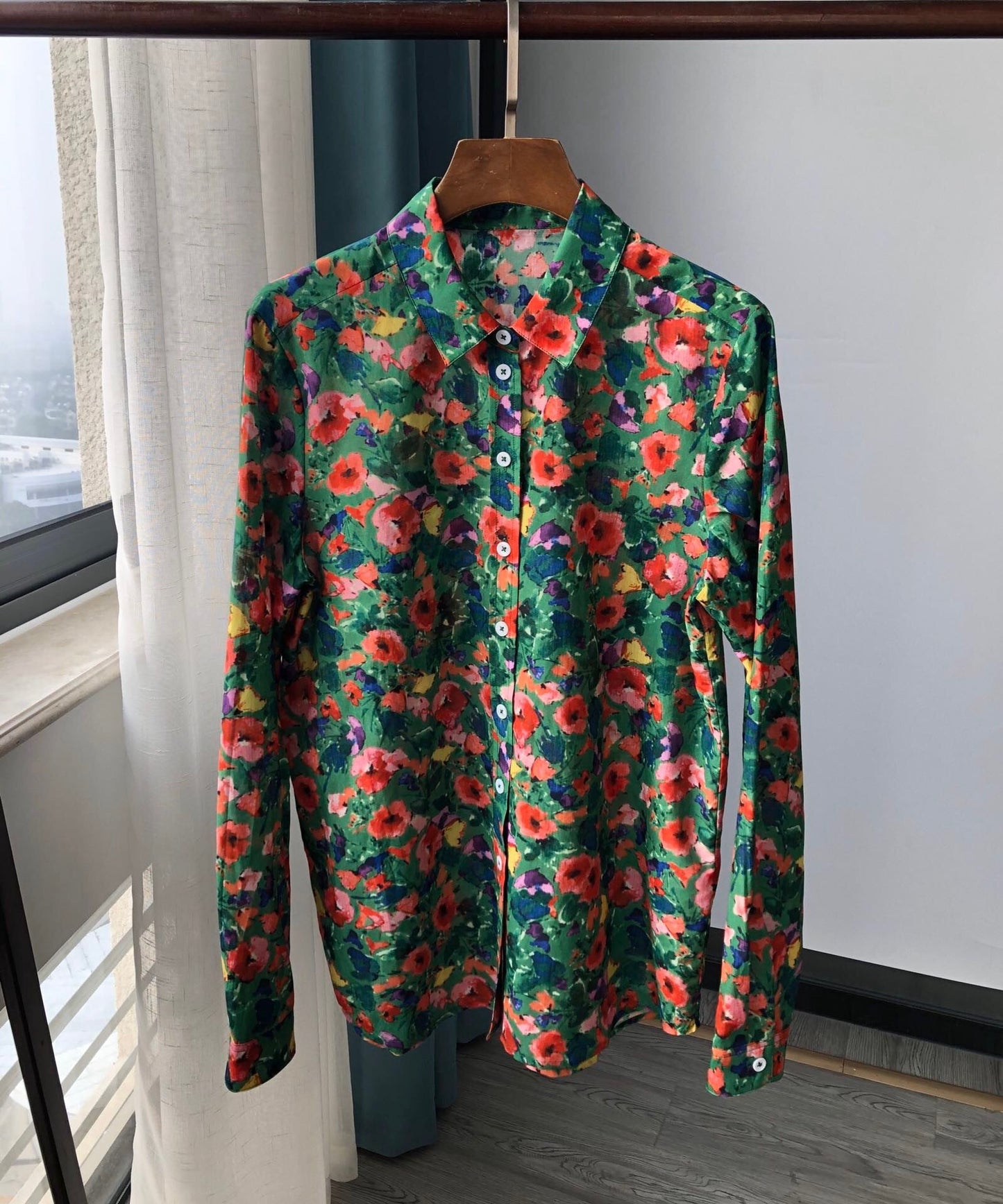 Women's Floral Long Sleeve Shirt - PratSN