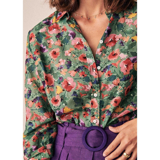 Women's Floral Long Sleeve Shirt - PratSN
