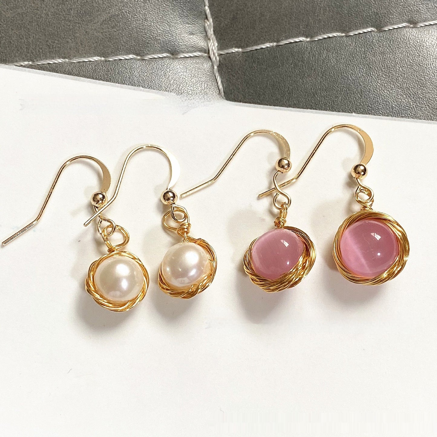 Women's Freshwater White Pearl Earrings - PratSN