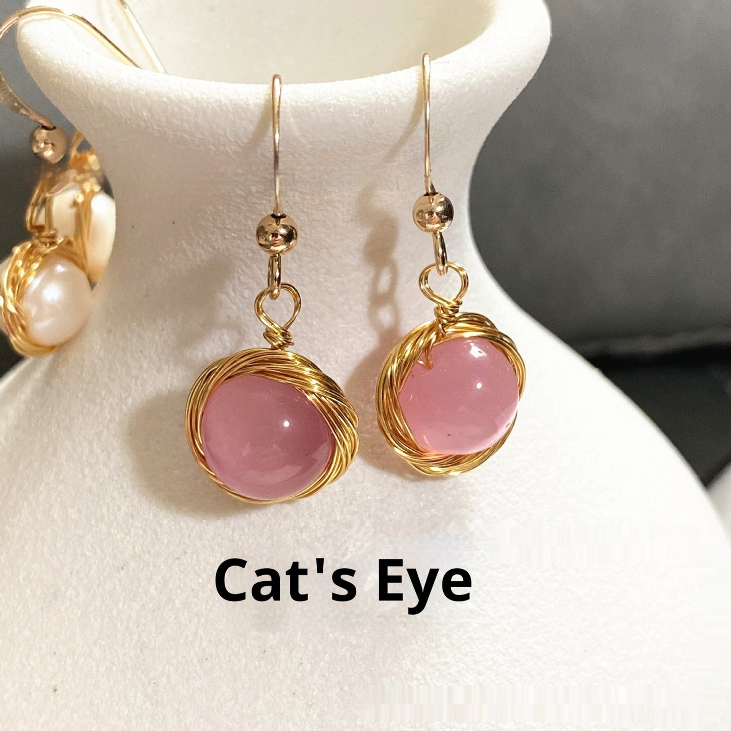 Women's Freshwater White Pearl Earrings - PratSN