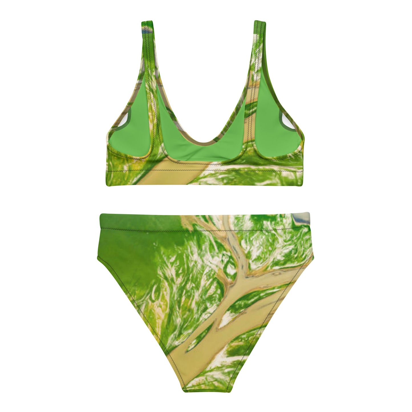 Women's Green high - waisted bikini| | high cut green bikini bottom - PratSN
