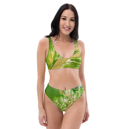 Women's Green high - waisted bikini| | high cut green bikini bottom - PratSN