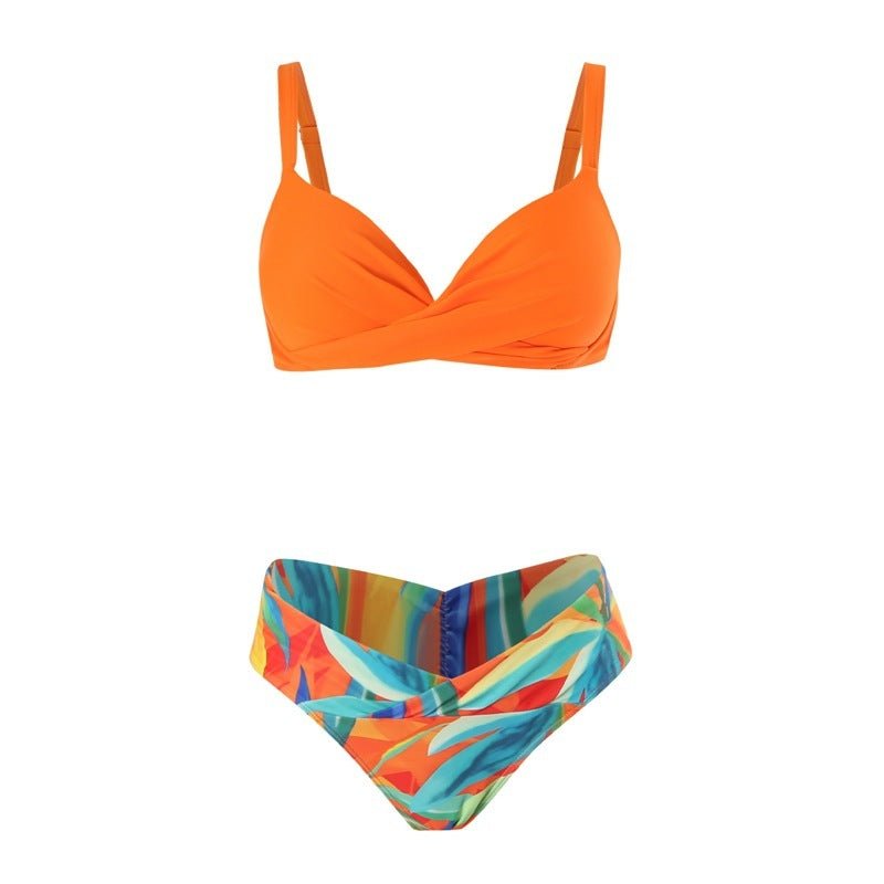 Women's Hard Bag Bikini Three - piece Long Sleeve Blouse - PratSN