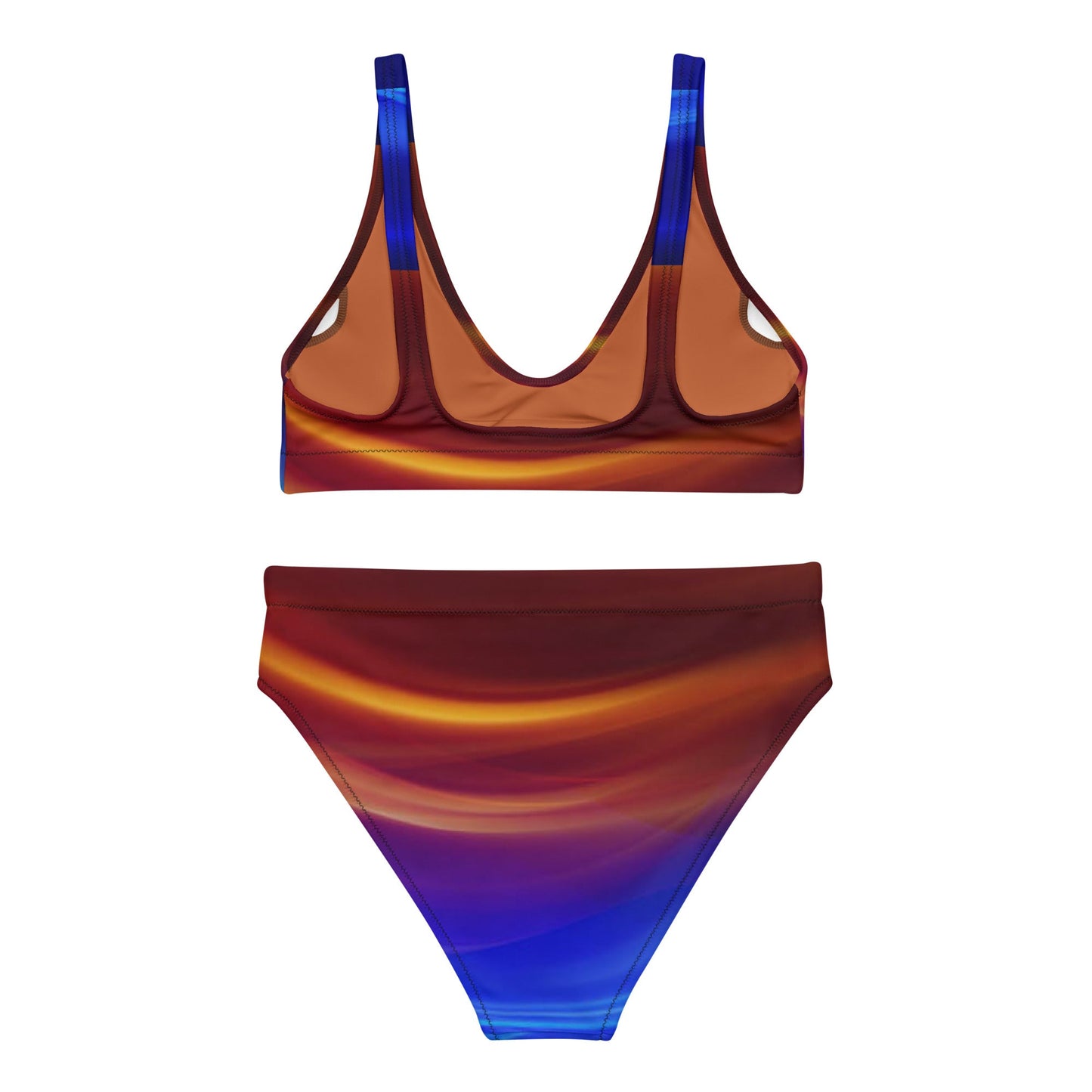Women's high - waisted bikini, Brown Blue Purple Bodysuit, Outfit, Swimsuit for Women Vacation Beachwear Cruise Swimsuit, Bikini, Gift Bathing Suit - PratSN