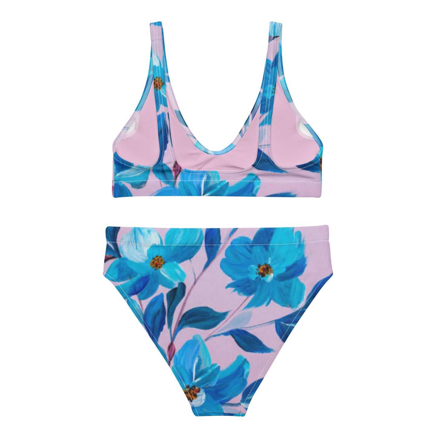 women's high - waisted bikini, Floral Two Piece Bikini, Swimsuit for Women Vacation Beachwear Cruise Swimsuit, Bikini, Gift Bathing Suit - PratSN
