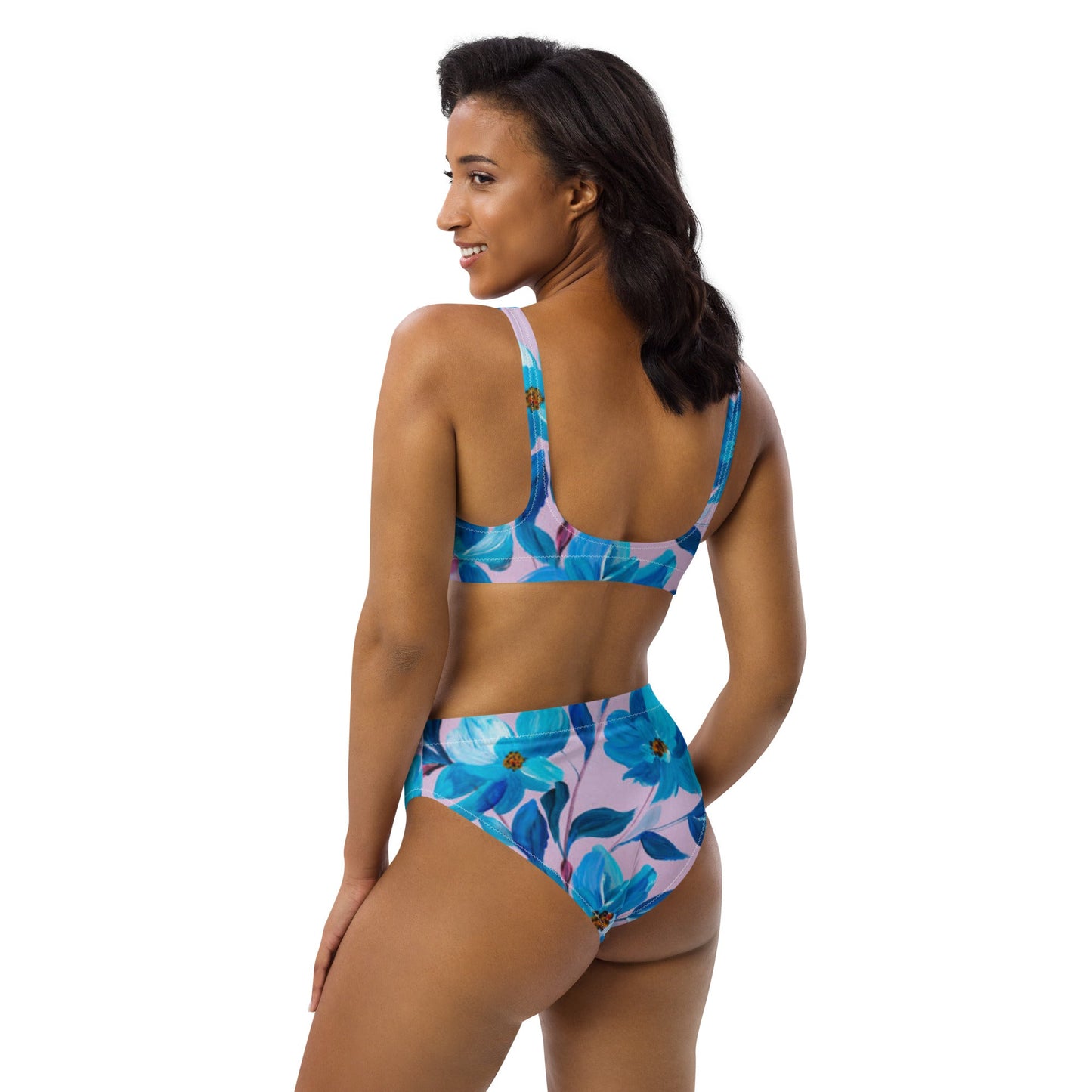 women's high - waisted bikini, Floral Two Piece Bikini, Swimsuit for Women Vacation Beachwear Cruise Swimsuit, Bikini, Gift Bathing Suit - PratSN