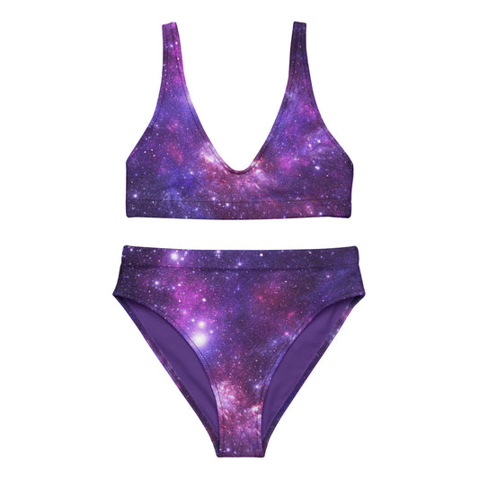 Women's high - waisted bikini, Galaxy Pattern Swimwear, Swimsuit for Women Vacation Beachwear Cruise Swimsuit, Bikini, Gift Bathing Suit - PratSN