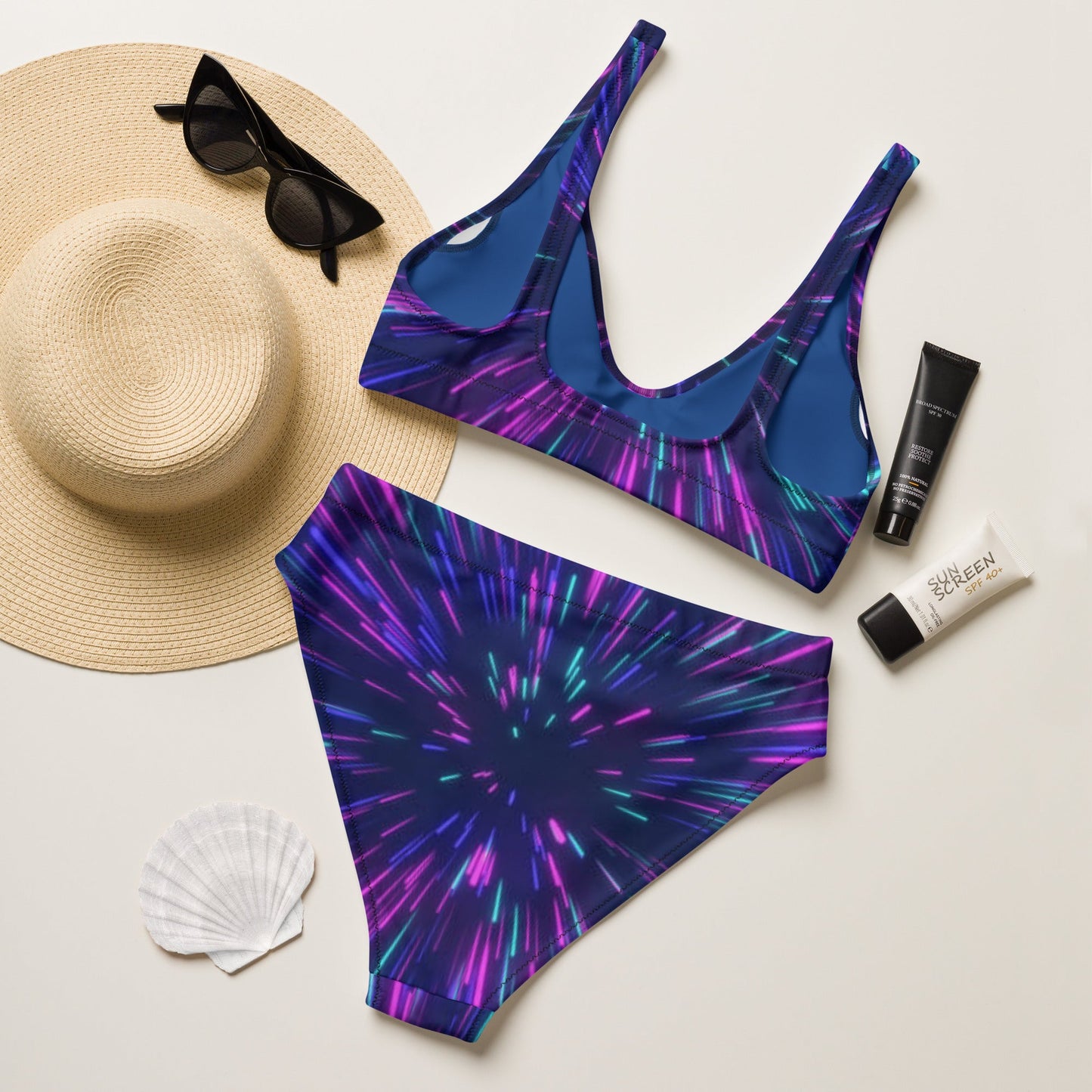 Women's high - waisted bikini, Swimsuit for Women Vacation Beachwear Cruise Swimsuit, Bikini, Gift Bathing Suit - PratSN