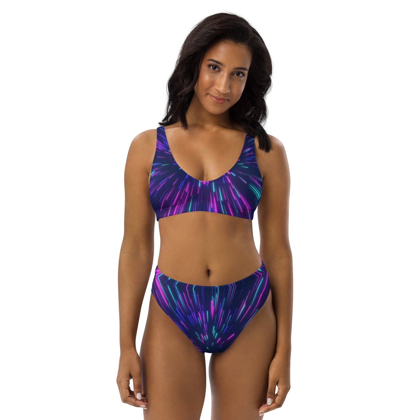 Women's high - waisted bikini, Swimsuit for Women Vacation Beachwear Cruise Swimsuit, Bikini, Gift Bathing Suit - PratSN