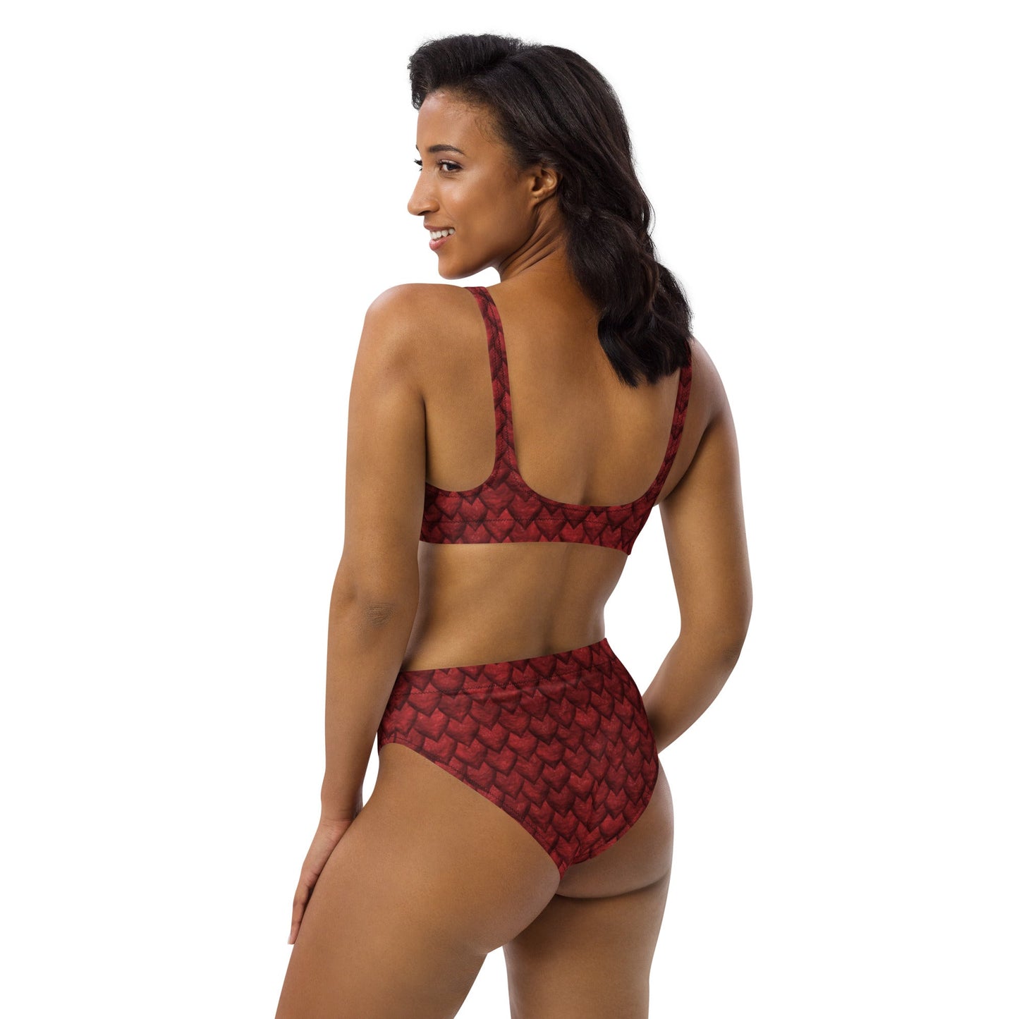 Women's high - waisted bikini, Swimsuit for Women Vacation Beachwear Cruise Swimsuit, Bikini, Gift Bathing Suit - PratSN