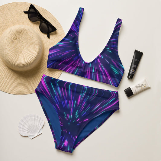 Women's high - waisted bikini, Swimsuit for Women Vacation Beachwear Cruise Swimsuit, Bikini, Gift Bathing Suit - PratSN