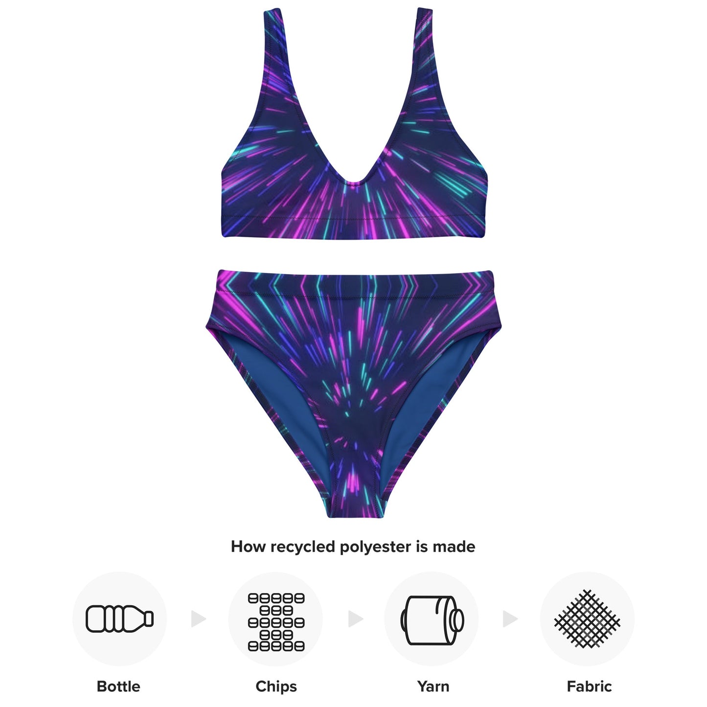 Women's high - waisted bikini, Swimsuit for Women Vacation Beachwear Cruise Swimsuit, Bikini, Gift Bathing Suit - PratSN