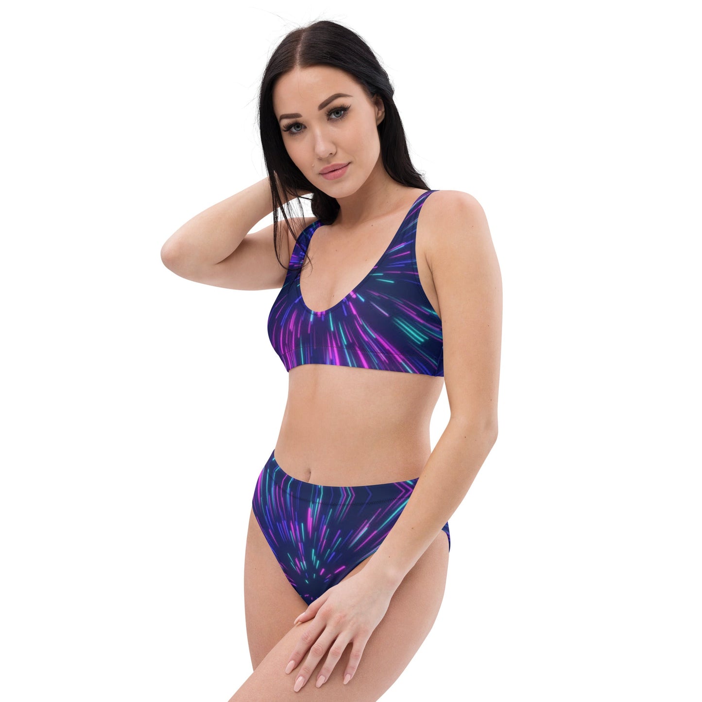Women's high - waisted bikini, Swimsuit for Women Vacation Beachwear Cruise Swimsuit, Bikini, Gift Bathing Suit - PratSN