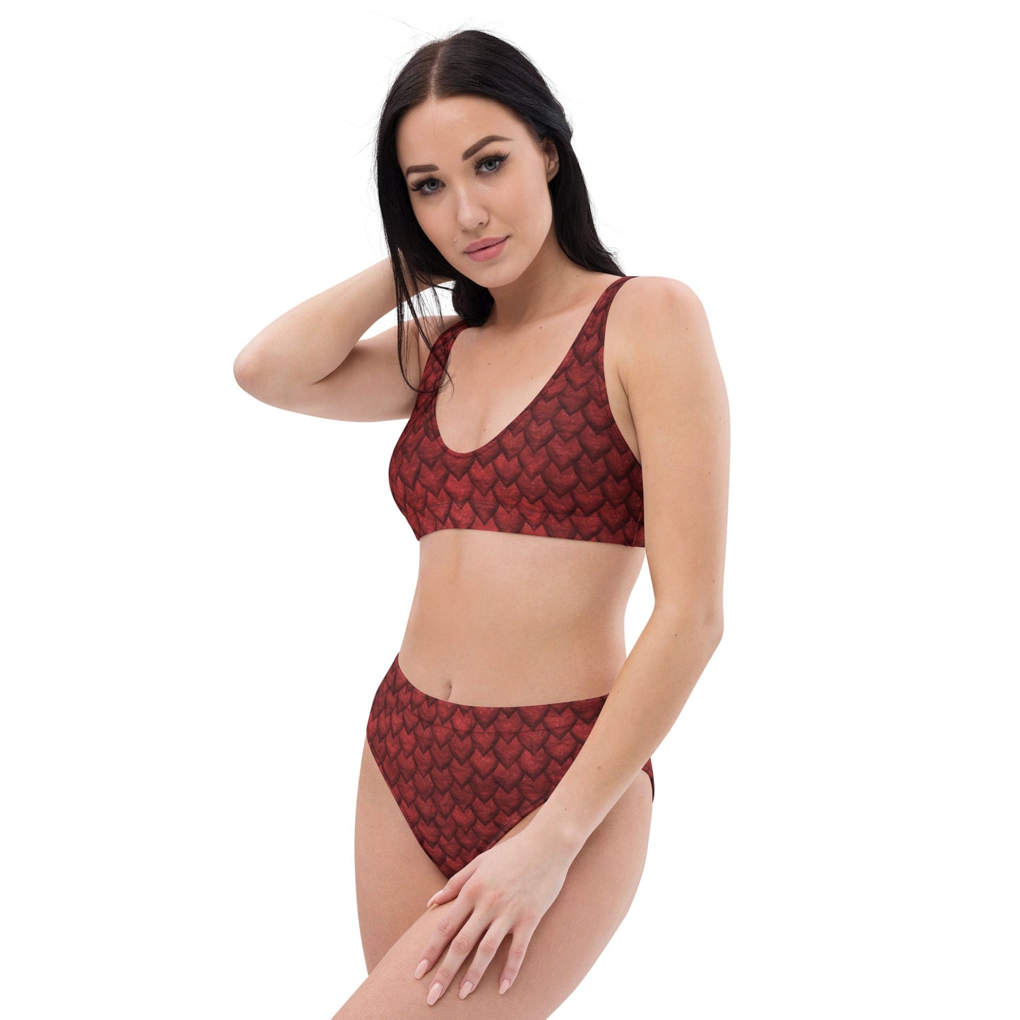 Women's high - waisted bikini, Swimsuit for Women Vacation Beachwear Cruise Swimsuit, Bikini, Gift Bathing Suit - PratSN