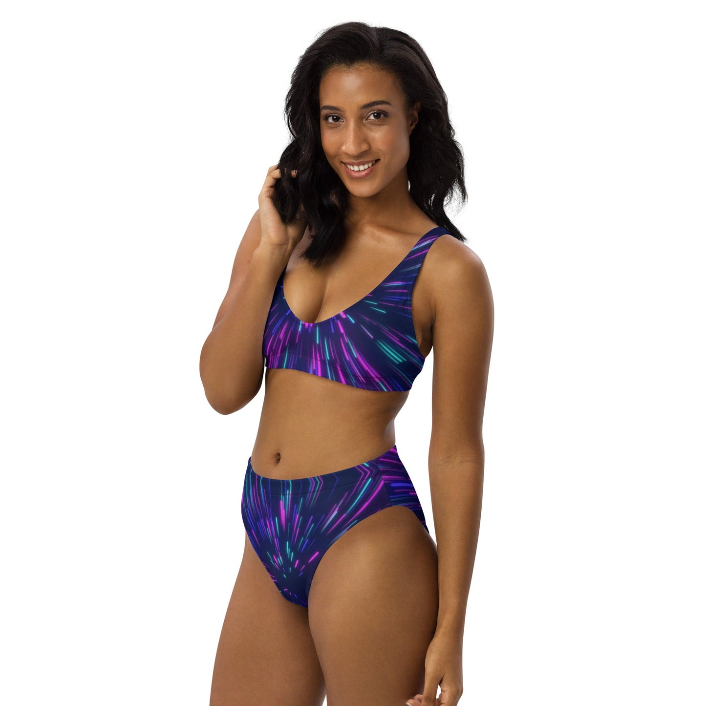 Women's high - waisted bikini, Swimsuit for Women Vacation Beachwear Cruise Swimsuit, Bikini, Gift Bathing Suit - PratSN