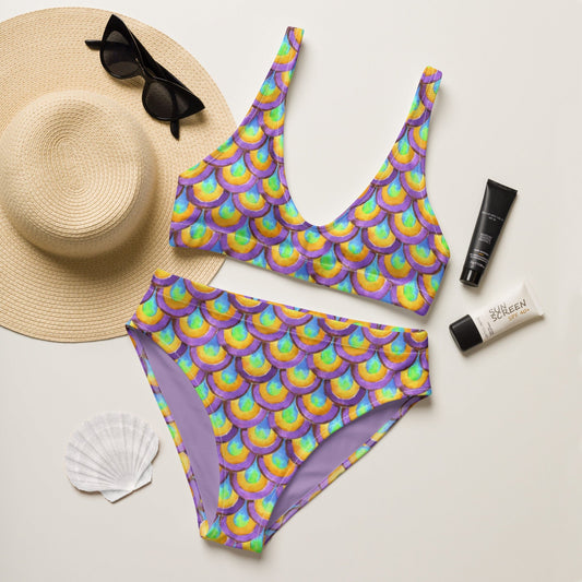 Women's high - waisted bikini, Swimsuit for Women Vacation Beachwear Cruise Swimsuit, Bikini, Gift Bathing Suit - PratSN