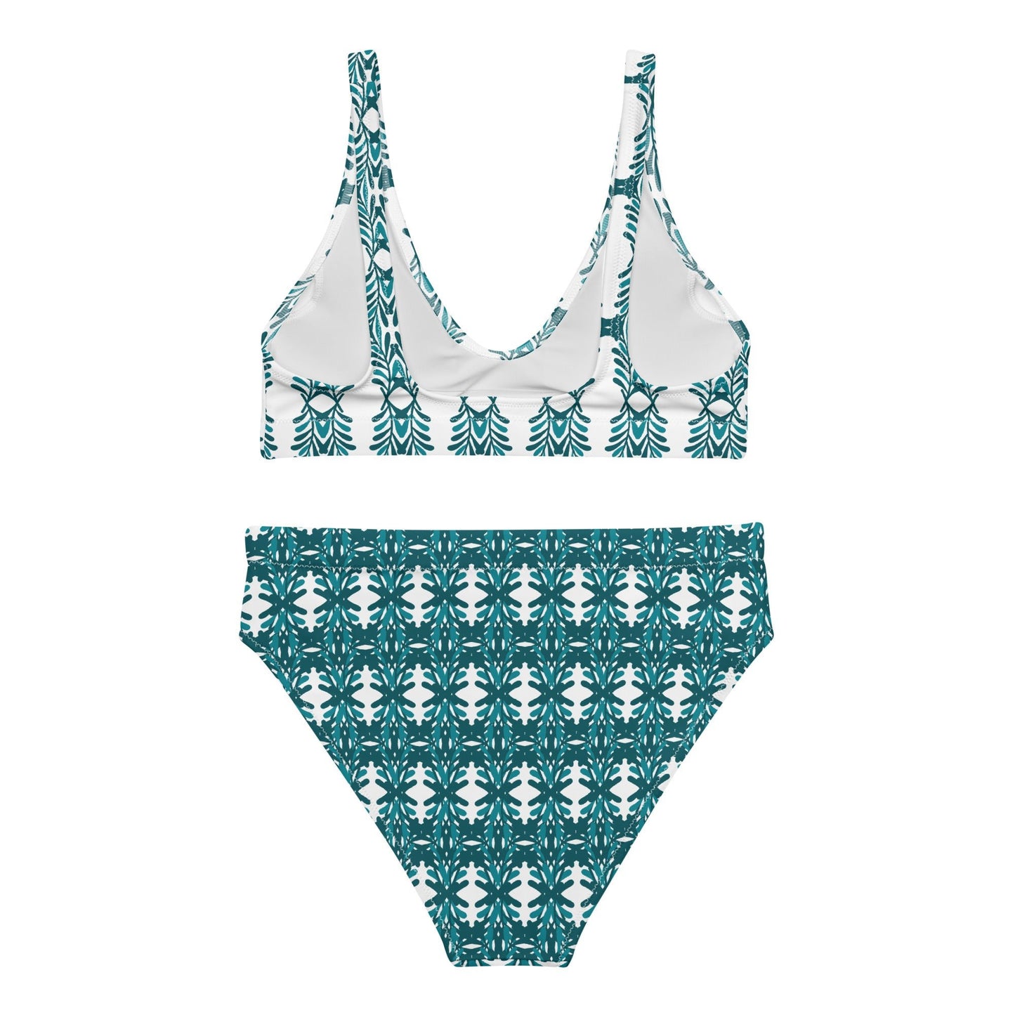 Women's high - waisted bikini Two Piece Swimsuits Tummy control bathing Suit Festive Pattern swimwear, classic beach dress - PratSN