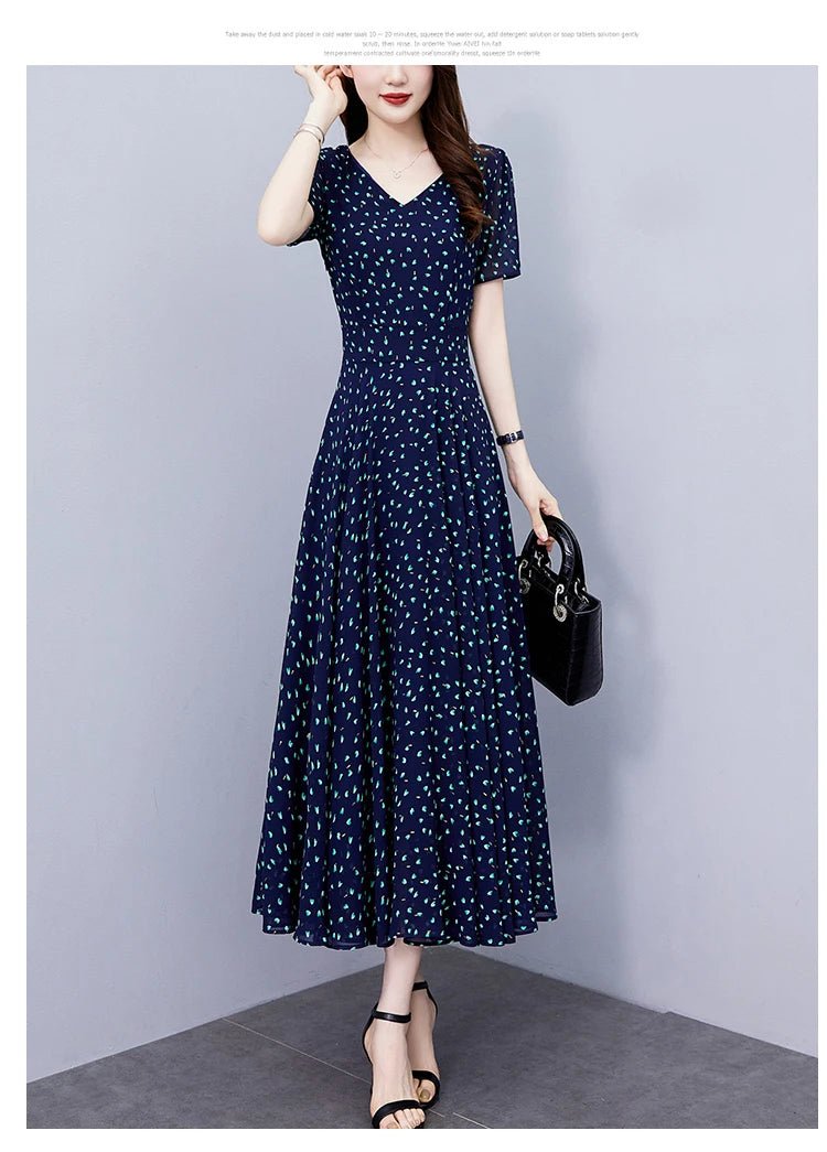 Women's Holiday Long Sundress Elegant Bodycon Party Evening Midi Dress Women Vintage Chic Prom Night Robe - PratSN