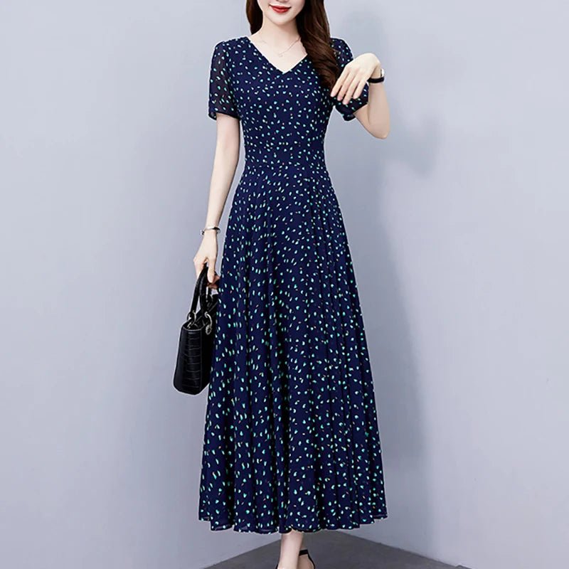 Women's Holiday Long Sundress Elegant Bodycon Party Evening Midi Dress Women Vintage Chic Prom Night Robe - PratSN