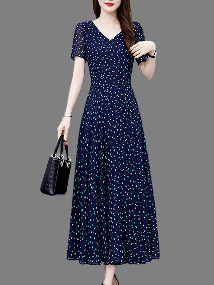 Women's Holiday Long Sundress Elegant Bodycon Party Evening Midi Dress Women Vintage Chic Prom Night Robe - PratSN