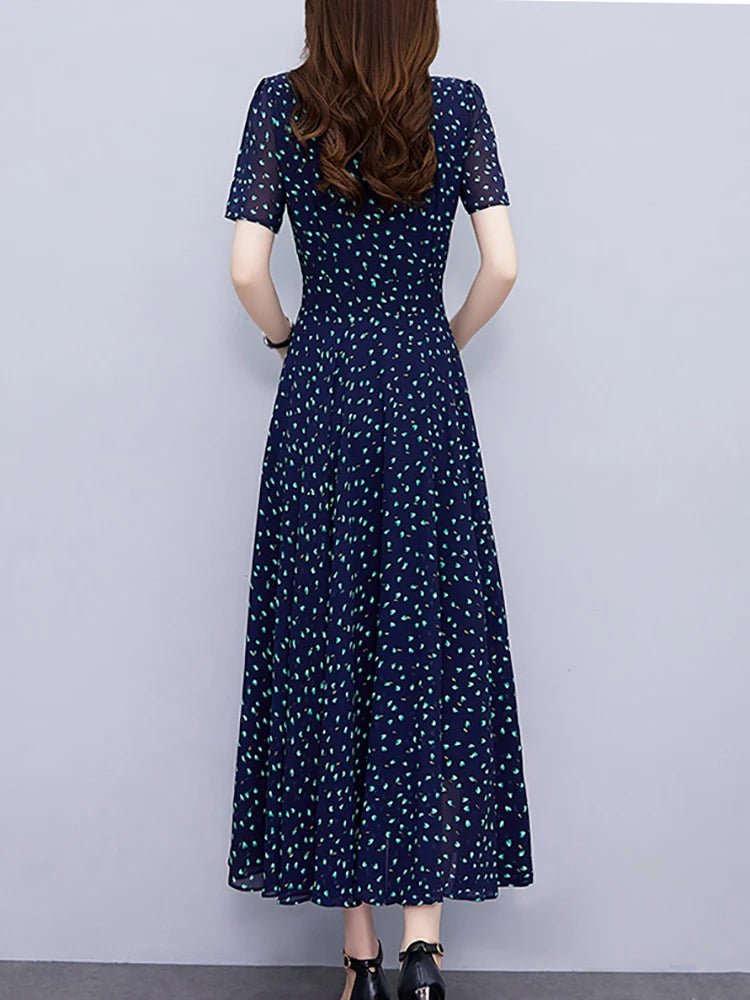 Women's Holiday Long Sundress Elegant Bodycon Party Evening Midi Dress Women Vintage Chic Prom Night Robe - PratSN