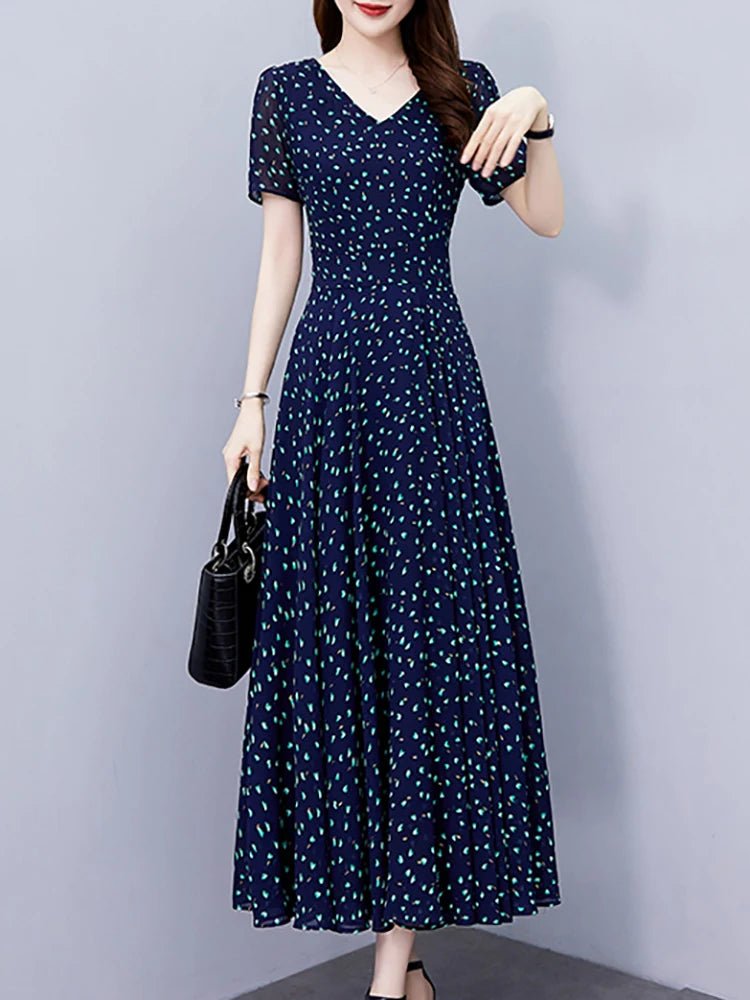 Women's Holiday Long Sundress Elegant Bodycon Party Evening Midi Dress Women Vintage Chic Prom Night Robe - PratSN