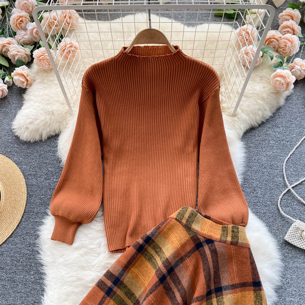 Women's Knitted Western Style Age - reducing Fashion Suit Skirt - PratSN