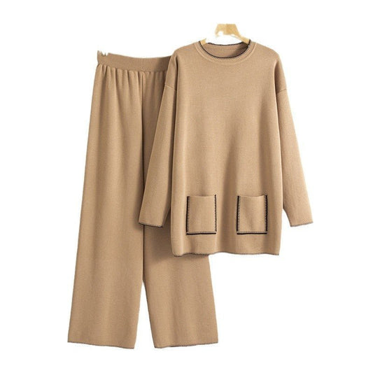 Women's Knitting Suit New Western Style Mid - length - PratSN