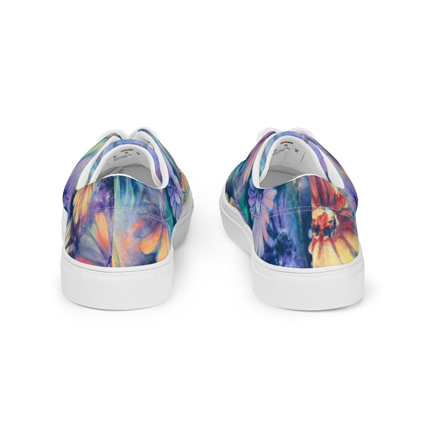 Women’s lace - up canvas shoes, Bohemian Style Pattern Shoes, Floral Shoes Cute Summer and Springtime - PratSN