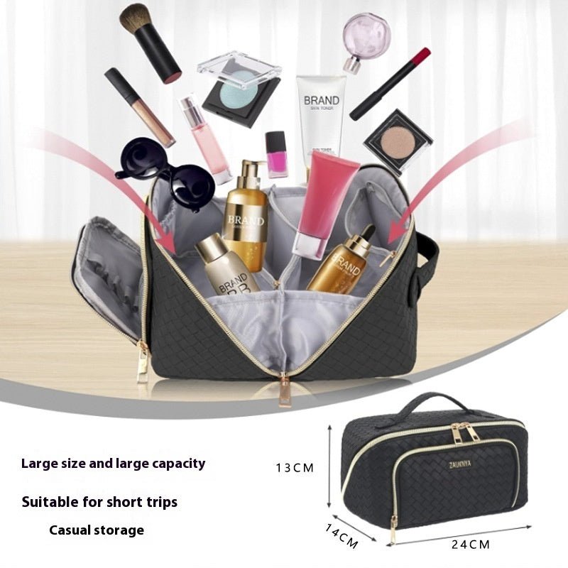 Women's Large - Capacity Cosmetic Bag Portable Waterproof Makeup Storage Case - PratSN