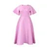 Women's Latest Design Flare Sleeve V - neck Fashion a Line Party Dresses Women Evening Dresses Women Lady Elegant Dress - PratSN